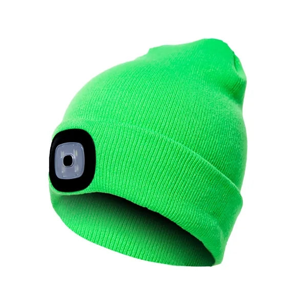 Unisex USB Rechargeable LED Beanie Hat with Light