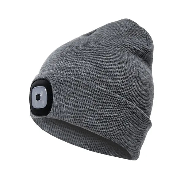 Unisex USB Rechargeable LED Beanie Hat with Light