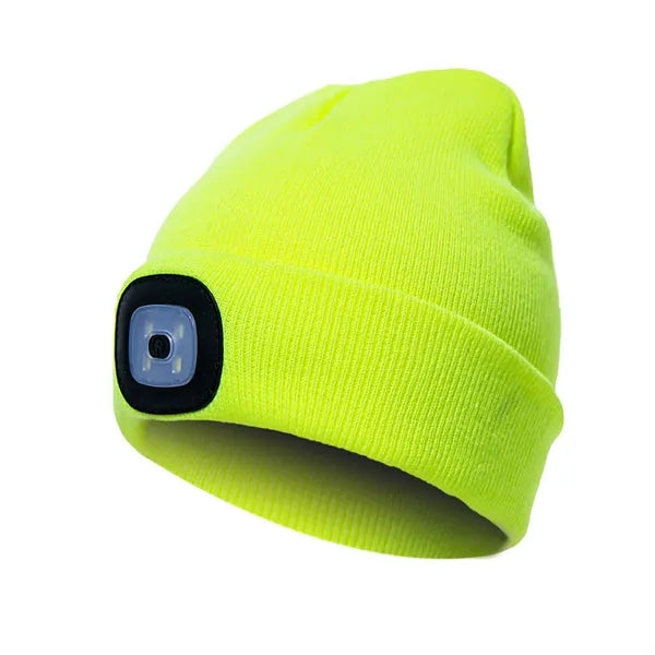 Unisex USB Rechargeable LED Beanie Hat with Light