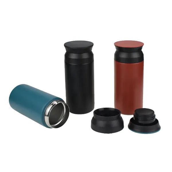 12oz Stainless Steel Water Bottle with Flattop Lid