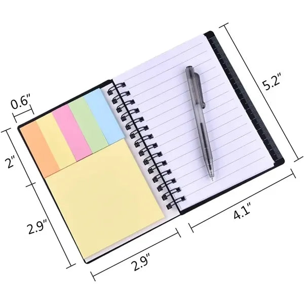 Notebook Pocket Notepad with Pen and Sticky Notes