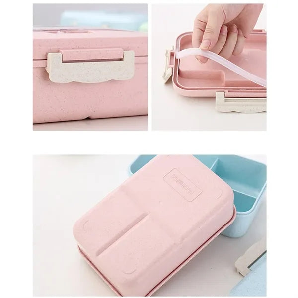 1L Thickened Portable Insulated Lunch Box (With Cutlery Set)