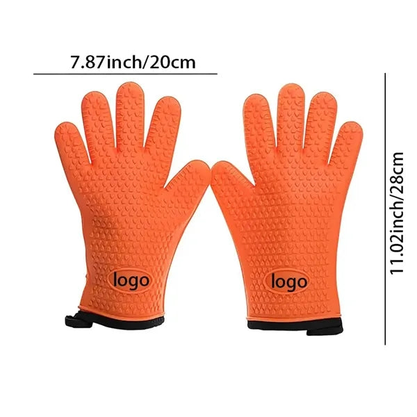 Kitchen Double-Layer Heat Resistant Oven Baking Gloves