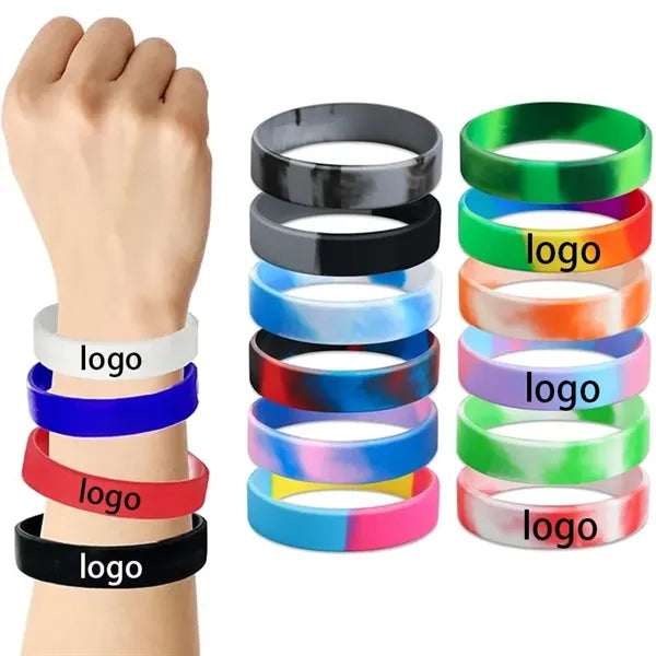 Pattern Rubber Silicone Sports Bracelets Wristbands