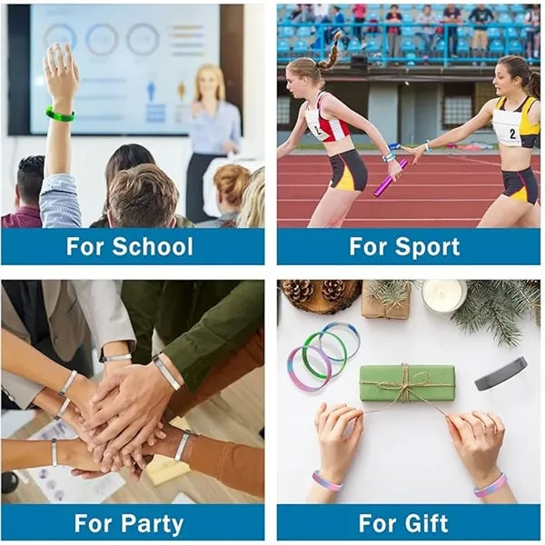 Pattern Rubber Silicone Sports Bracelets Wristbands