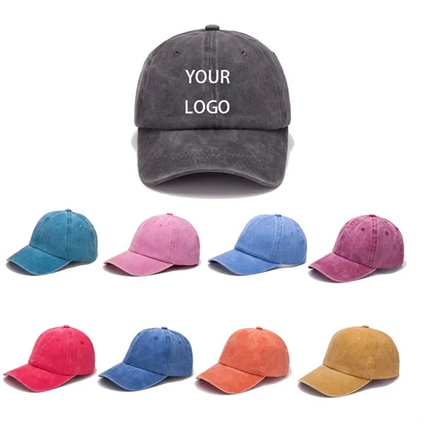 Ajustable Vintage Washed Cotton Ball Cap