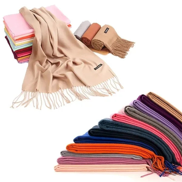 Large Soft Cashmere Feel Pashmina Shawl Scarf