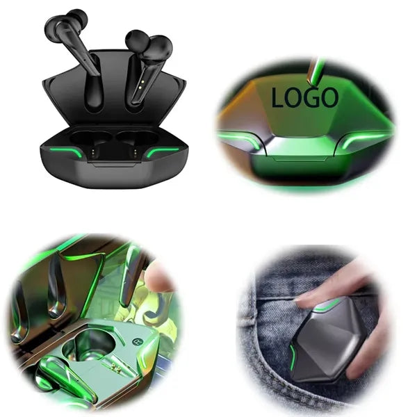 Semi-in-ear Wireless Sweatproof LED Battery