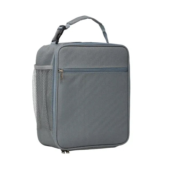 Rectangular Lunch Cooler Bag with Side Mesh Pockets