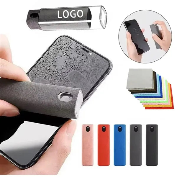 Screen Cleaner Spray Bottle & Microfiber Cleaning Cloth Set