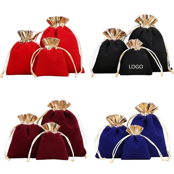 Drawstrings Velvet Bags for Jewelry Gift