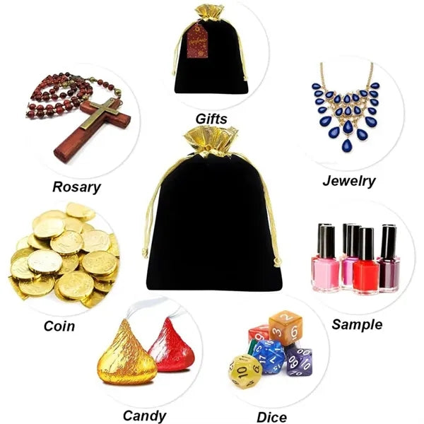 Drawstrings Velvet Bags for Jewelry Gift