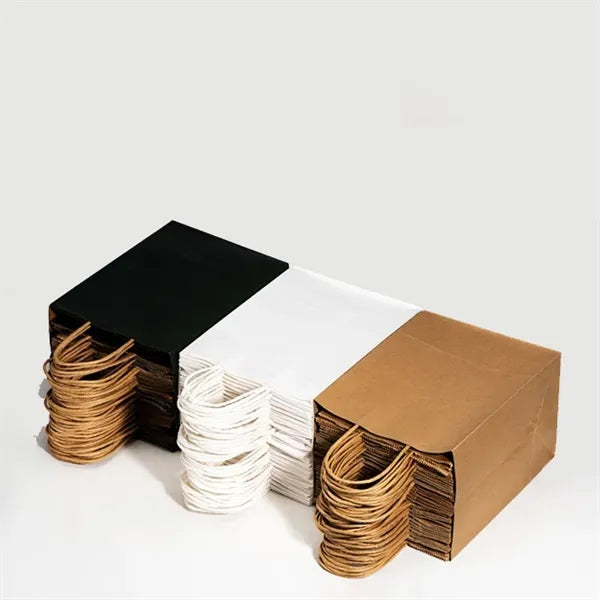 Kraft Paper Gift Bag with Handles for Shopping Party Retail