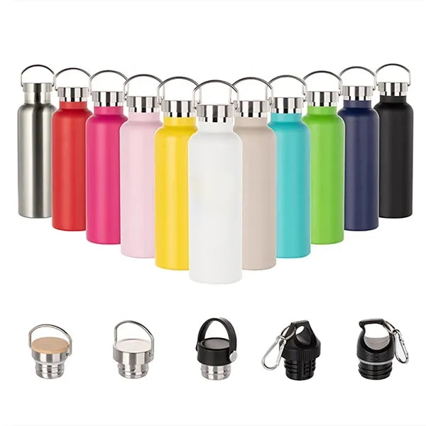 20oz Stainless Steel Insulated Flask Bottle with Bamboo Lid