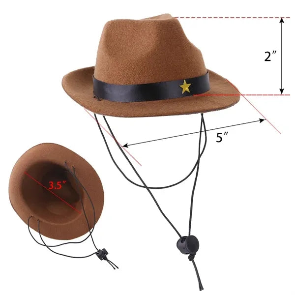 Pet Western Cowboy Sombrero Hat