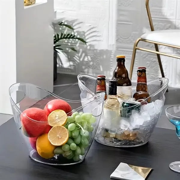 Clear Acrylic Plastic Beverage Tub Champagne Wine Ice Bucket