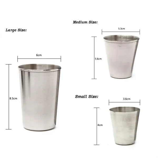 4pcs Camping Cups With Cover Set