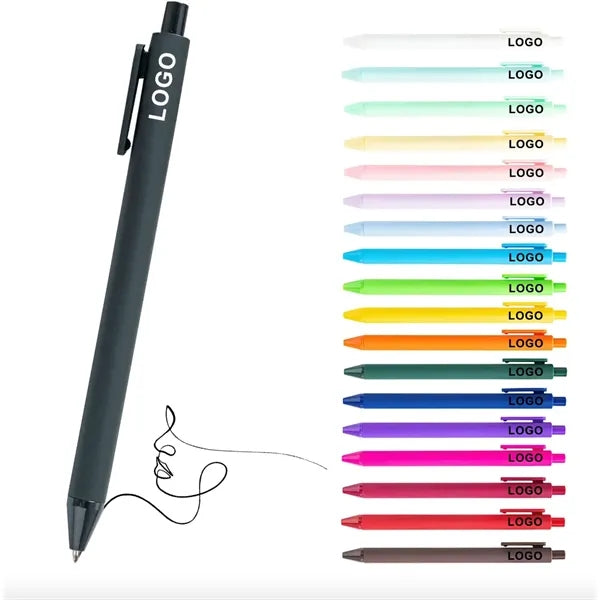 Plastic Click Action Retractable Gel Ink Ballpoint Pen