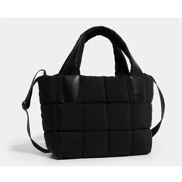 Puffer Tote Bag with Adjustable Strap