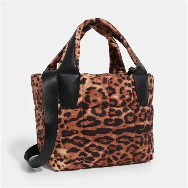 Puffer Tote Bag with Adjustable Strap