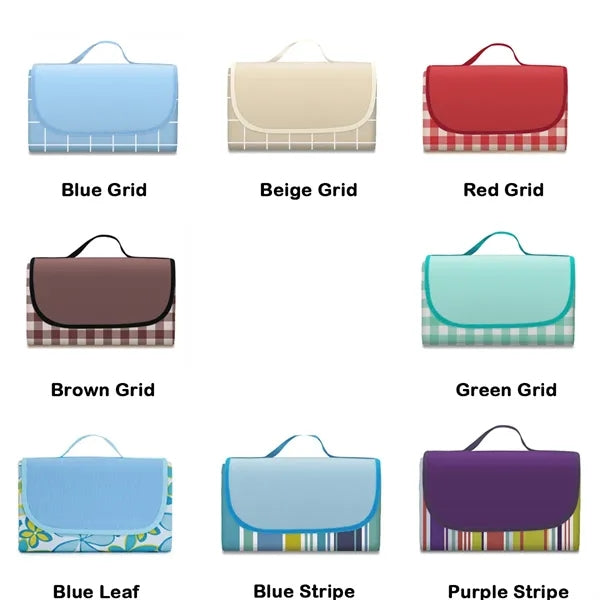 Foldable Waterproof Picnic Blanket With Handle