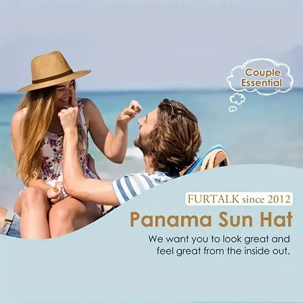 Sun Straw Fedora Beach Hat