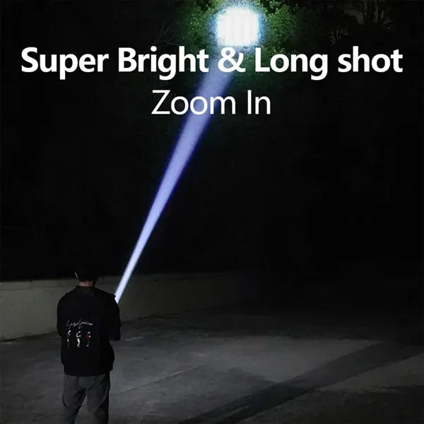 Compact Rechargeable LED Flashlight with Hook