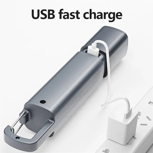Compact Rechargeable LED Flashlight with Hook