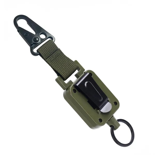 Retractable Badge Reel with Carabiner and Metal Clip