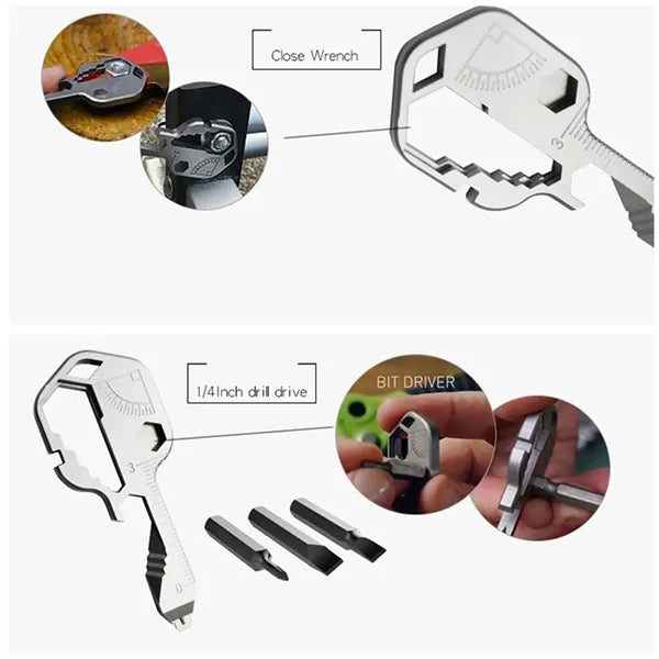 24-in-1 Stainless Steel Multifunctional Key Tool