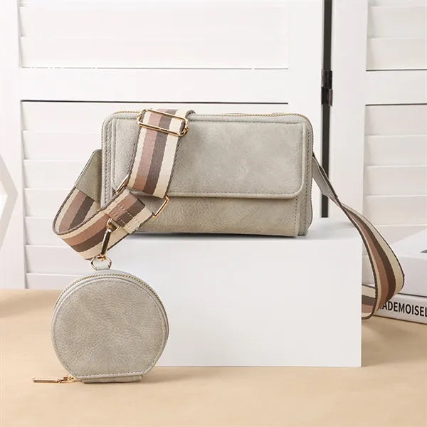 Leather Multi-Function Crossbody Bag Set