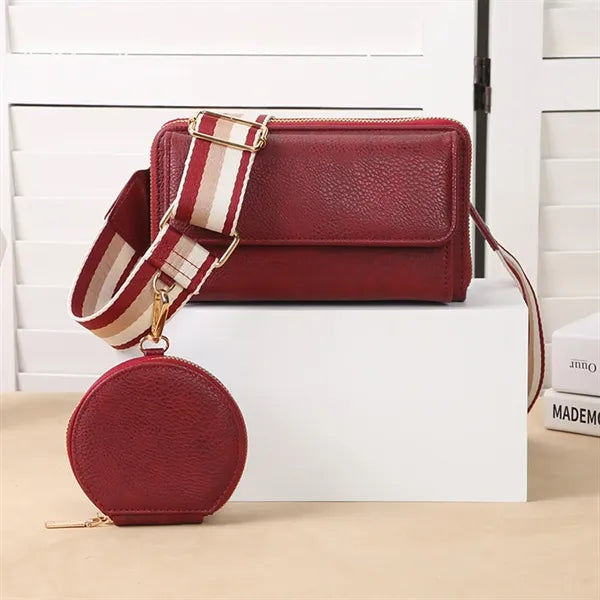 Leather Multi-Function Crossbody Bag Set