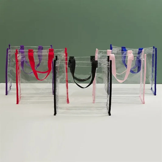 Clear PVC Plastic Stadium Tote Bag