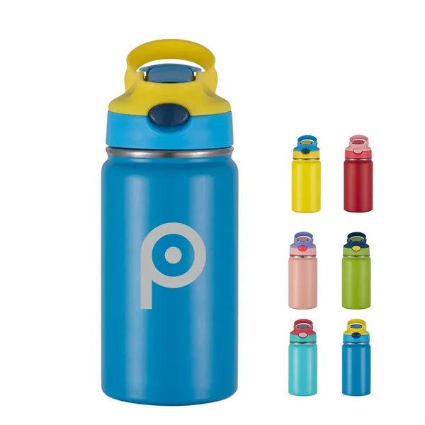 12 oz Stainless Steel Kids' Insulated Bottle with Straw