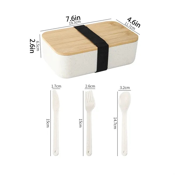 Bamboo Bento Lunch Box Eco-friendly Food Storage Gift