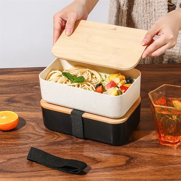 Bamboo Bento Lunch Box Eco-friendly Food Storage Gift