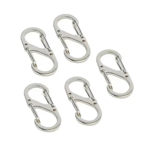 Dual Spring Carabiner Clips, Hook Buckle for Camping