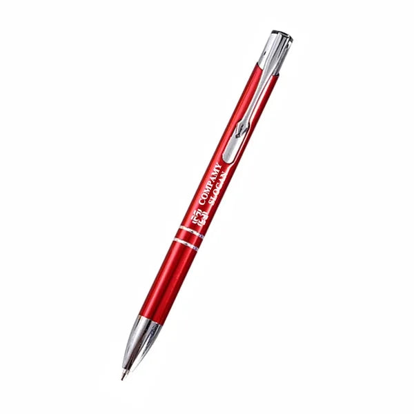 Multi-colored Metal Press Ballpoint Pen with Clip