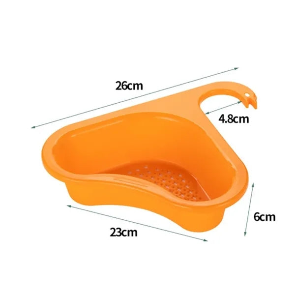 Kitchen Corner Triangle Sink Drain Basket Swan Rack