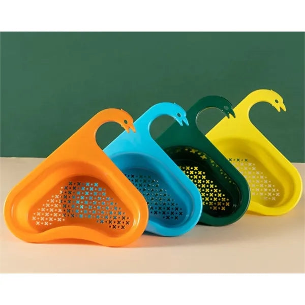 Kitchen Corner Triangle Sink Drain Basket Swan Rack