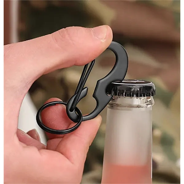 D shape bottle opener keychain