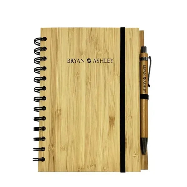 Spiral Bound Notebook with Bamboo Cover