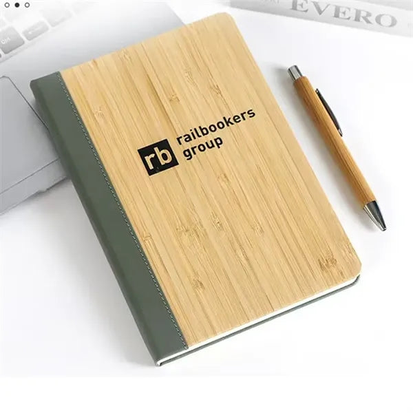 Bamboo Cover Notebook with Pen