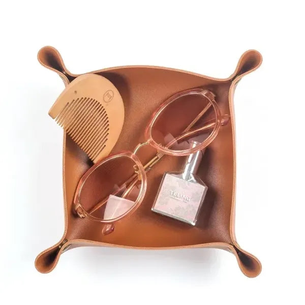 Leather Valet Tray Organizer