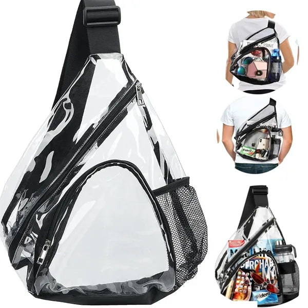Stadium Clear PVC Shoulder Crossbody Backpack Sling Bag