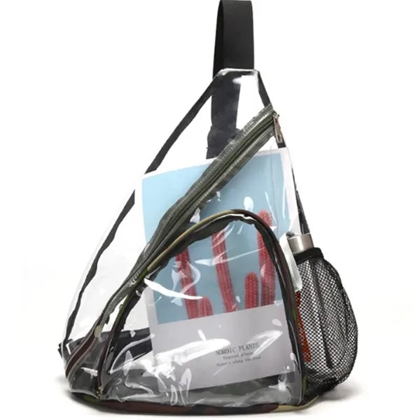 Stadium Clear PVC Shoulder Crossbody Backpack Sling Bag