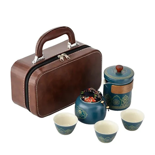 Ceramic Porcelain Outdoor Travel Tea Set