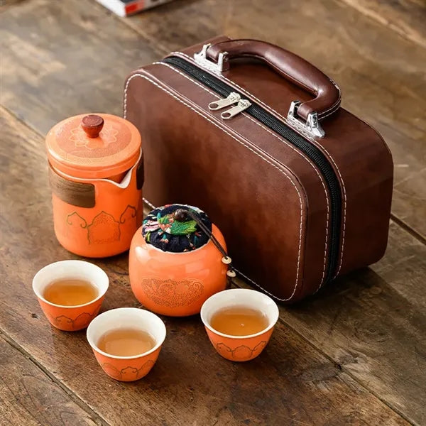 Ceramic Porcelain Outdoor Travel Tea Set