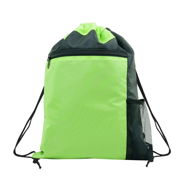Color Block Drawstring Backpack