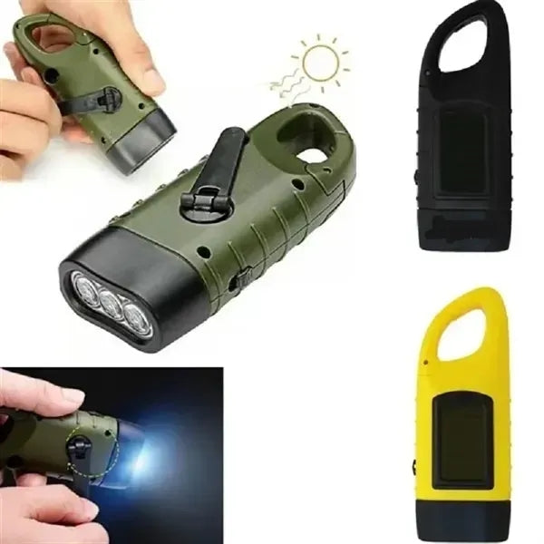 Portable Outdoor Camping Hand Crank LED Flashlight